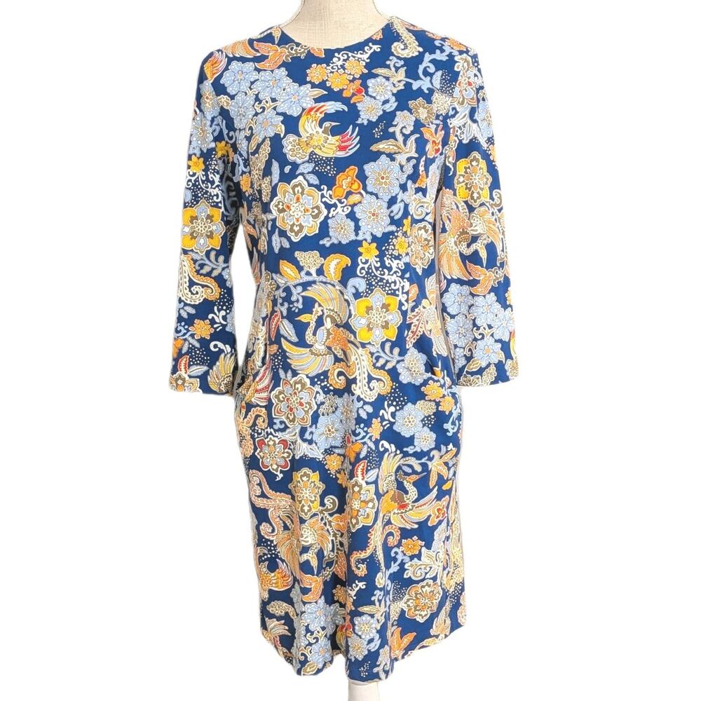 J. McLaughlin Dress Medium Catalina Cloth Catalyst Phoenix Bird Preppy Travel